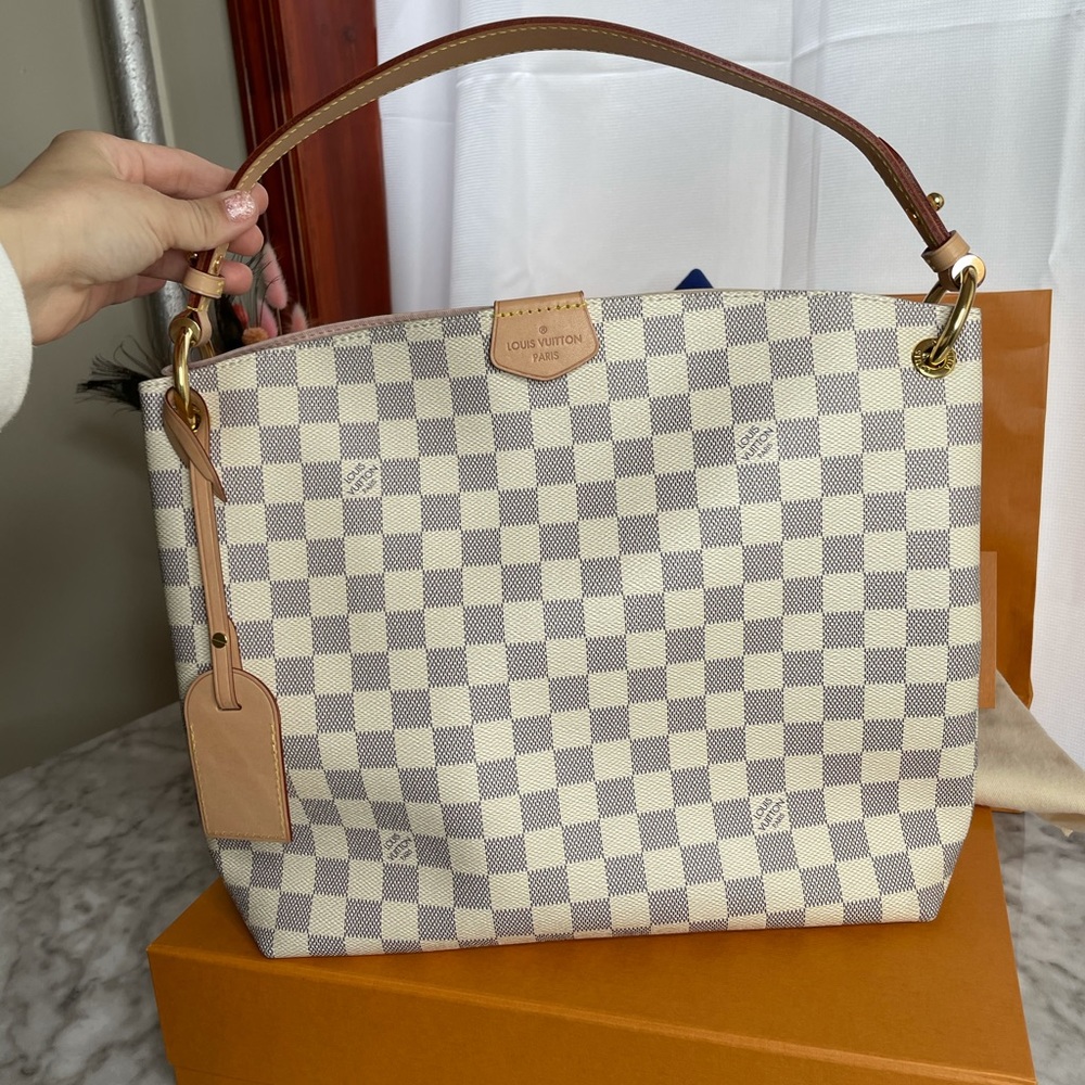 Louis Vuitton Damier Azur graceful PM 🌸pink